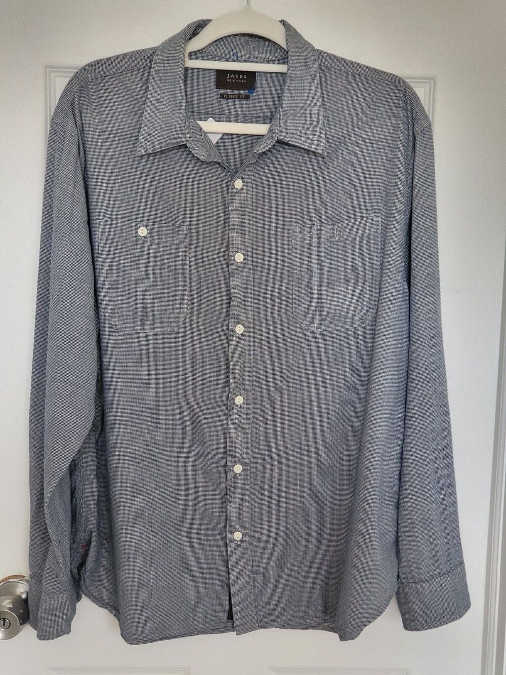 Men's Jachs NY Button-up Shirt Navy Size XXL